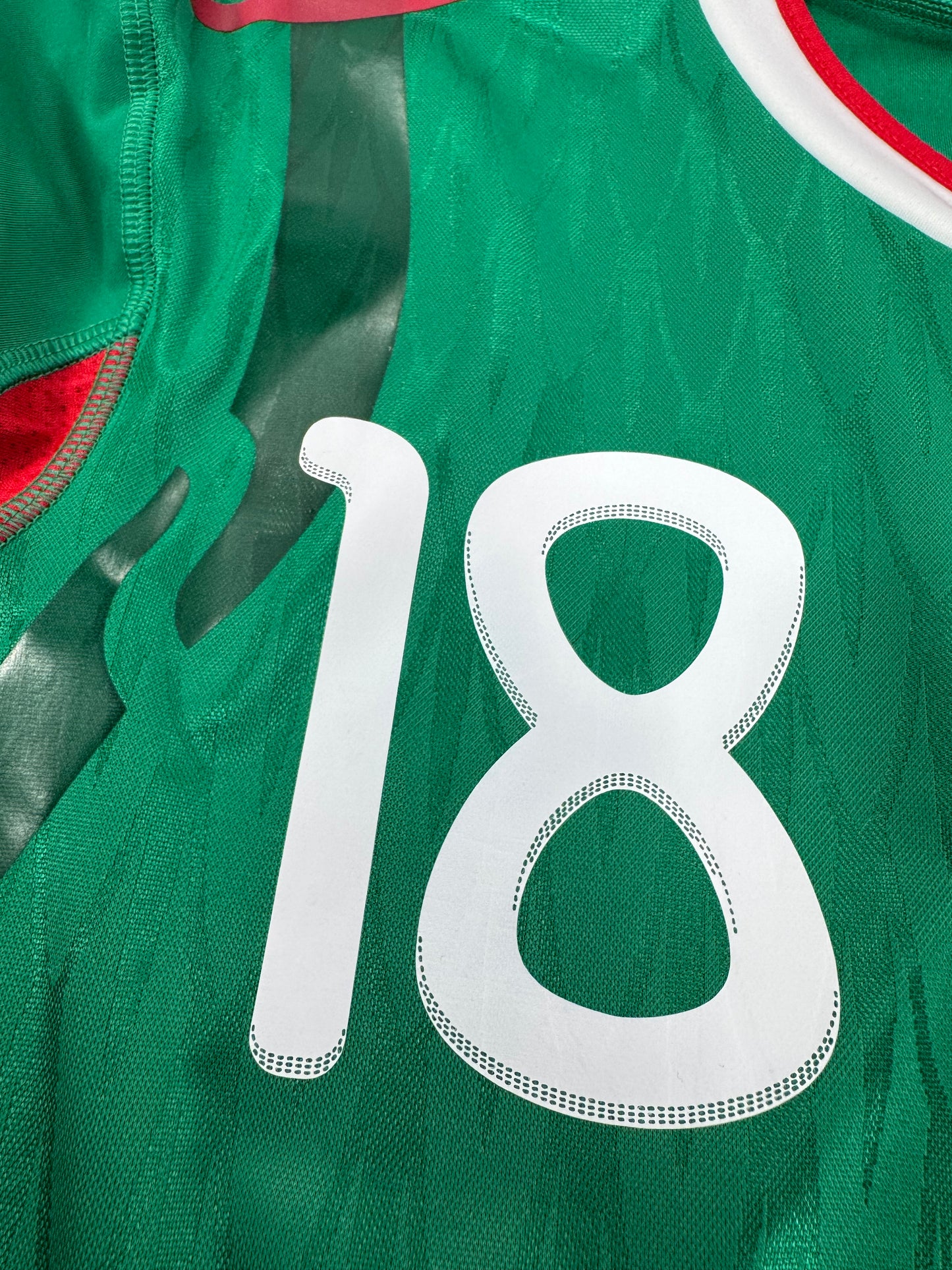2010 ADIDAS TECHFIT MEXICO HOME JERSEY GUARDADO 18 (L) PLAYER VERSION