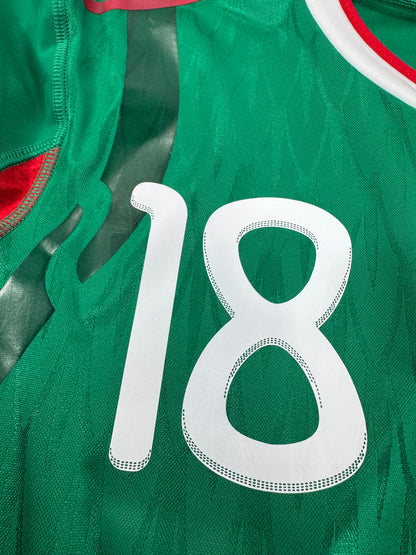 2010 ADIDAS TECHFIT MEXICO HOME JERSEY GUARDADO 18 (L) PLAYER VERSION