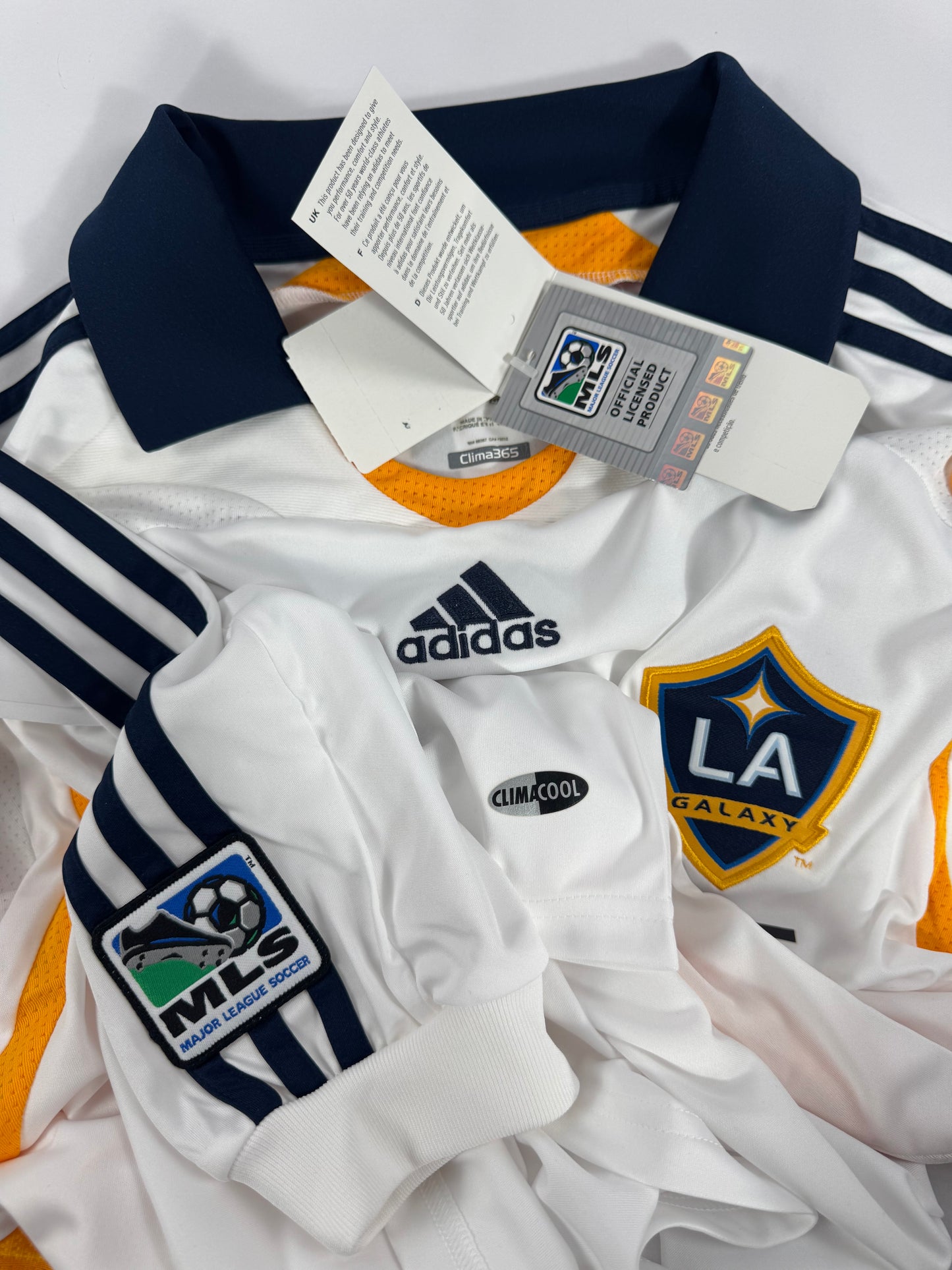 2007/08 ADIDAS LA GALAXY HOME JERSEY DAVID BECKHAM 23 NEW WITH TAGS-(XL)
