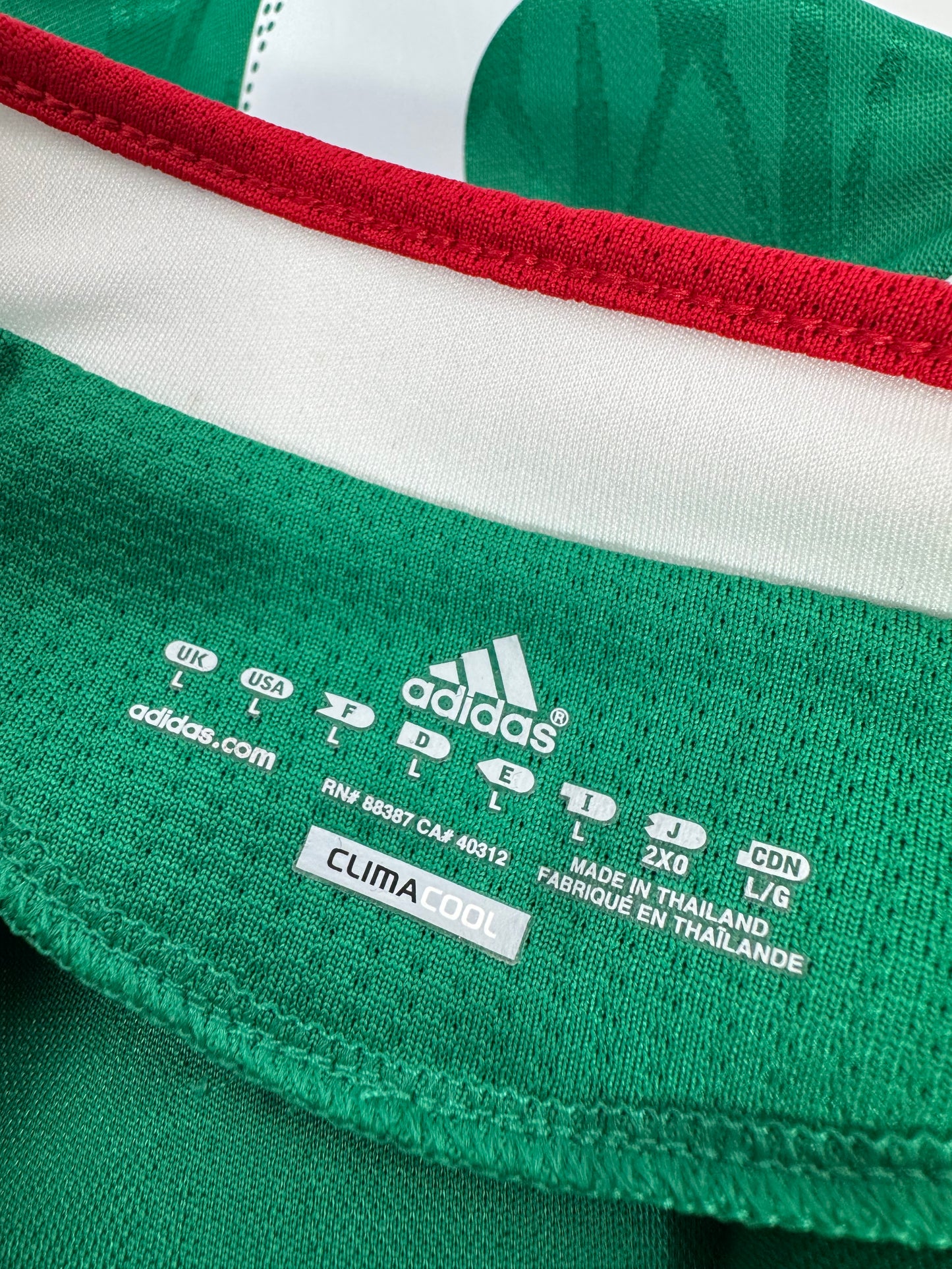 2010 ADIDAS TECHFIT MEXICO HOME JERSEY GUARDADO 18 (L) PLAYER VERSION