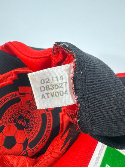 2014 ADIDAS MEXICO HOME JERSEY LONG SLEEVE DOS SANTOS 10 (M)