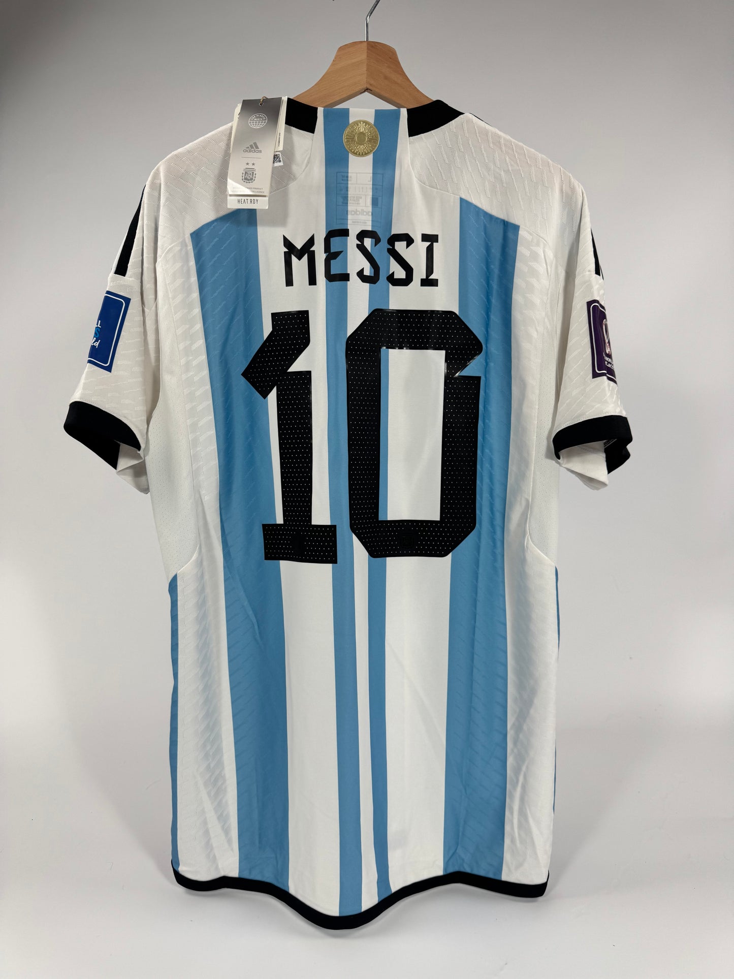 2022 ADIDAS ARGENTINA AUTHENTIC PLAYER VERSION HOME JERSEY MESSI 10 NEW WITH TAGS (L)