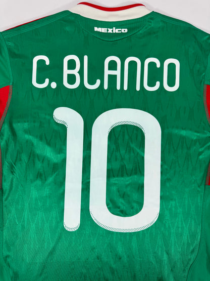 2010 ADIDAS MEXICO HOME JERSEY CUAUHTEMOC BLANCO 10-(M)