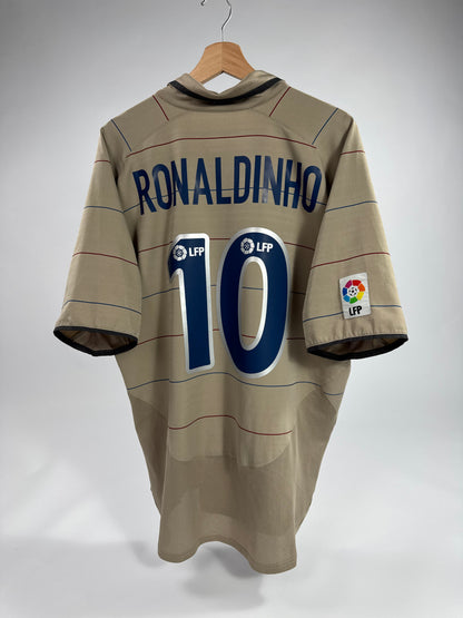 2003/04 NIKE FC BARCELONA AWAY JERSEY RONALDINHO 10 (XL)