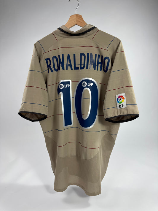 2003/04 NIKE FC BARCELONA AWAY JERSEY RONALDINHO 10 (XL)