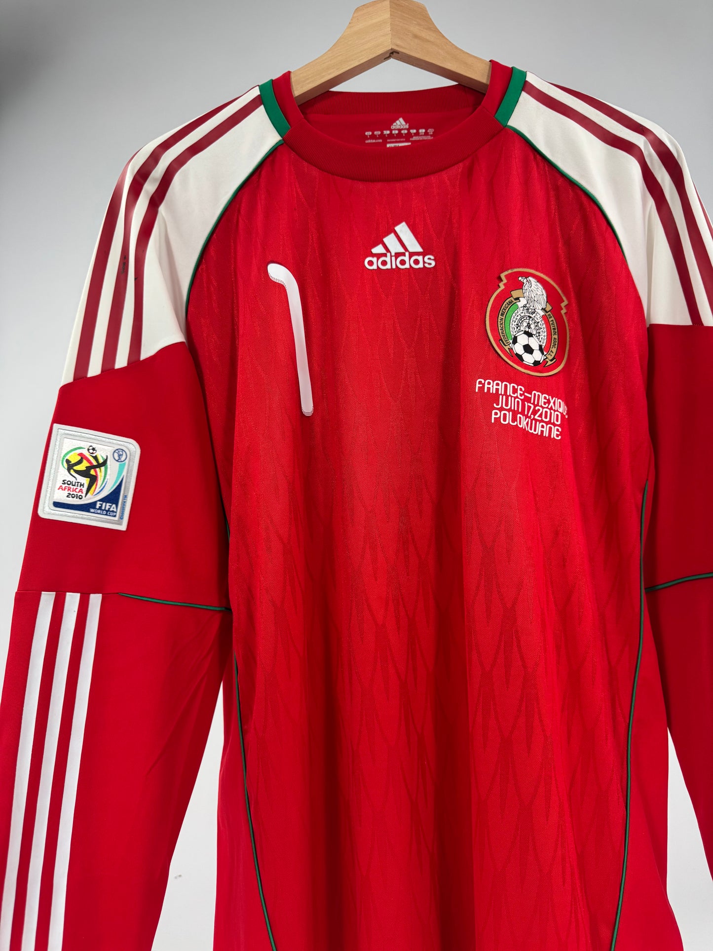 2010 ADIDAS FORMOTION MEXICO GK JERSEY CONEJO PEREZ 1 (L) PLAYER VERSION