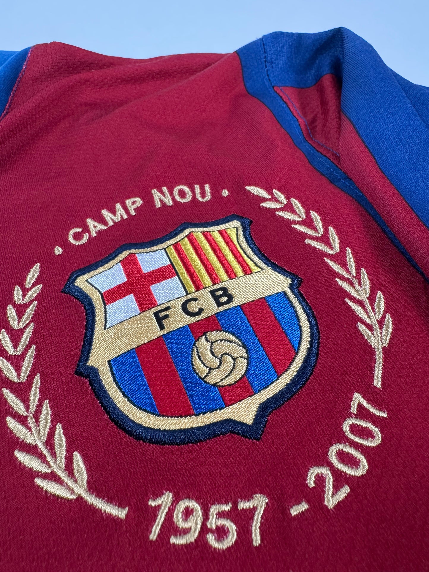 2007 NIKE FC BARCELONA HOME RONALDINHO 10 LONG SLEEVE (M)