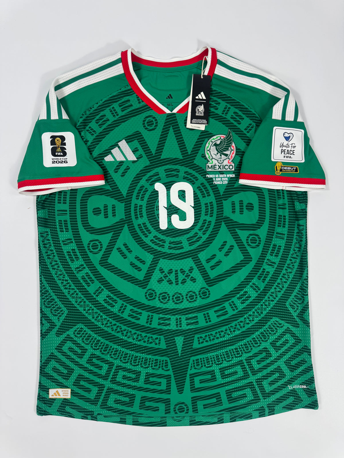 2026 ADIDAS MEXICO WORLD CUP HOME GILBERTO MORA 19 (XL) PLAYER VERSION