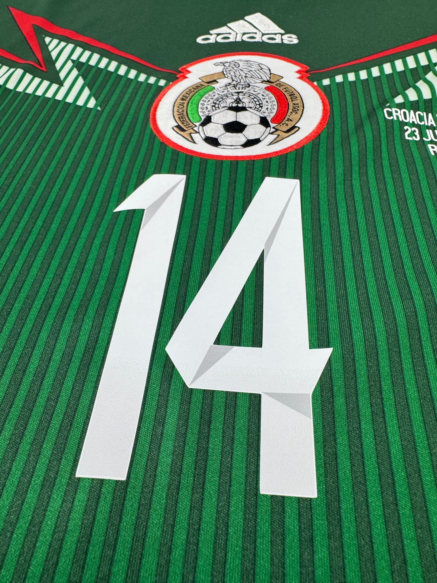 2014 ADIDAS MEXICO HOME JERSEY JAVIER HERNANDEZ 14 (M)