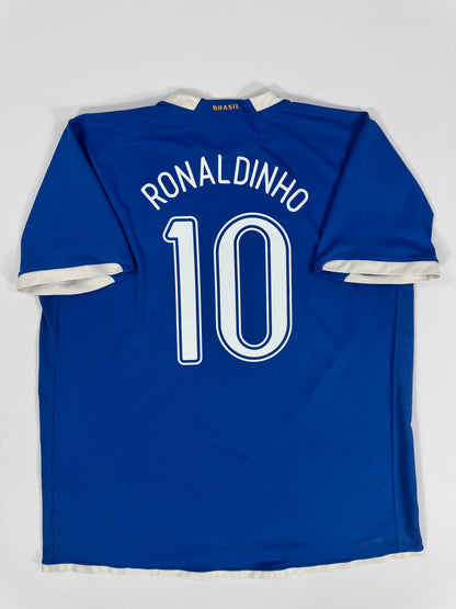 2006 NIKE BRAZIL AWAY JERSEY RONALDINHO 10 (XXL)