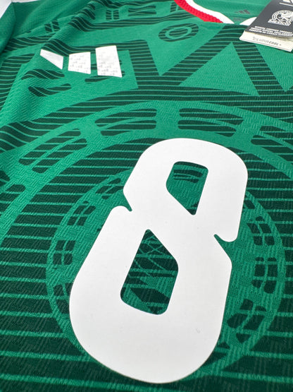 2026 ADIDAS MEXICO HOME JERSEY AUTHENTIC LONG SLEEVE PLAYER VERSION NEW WITH TAGS FIDALGO 8 (S)