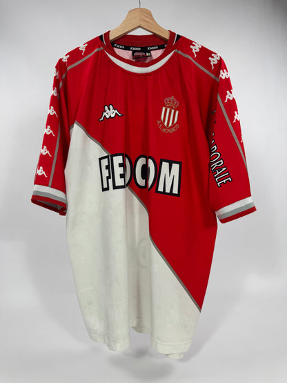 1999/2000 KAPPA AS MONACO HOME JERSEY MARQUEZ 4-(XL)