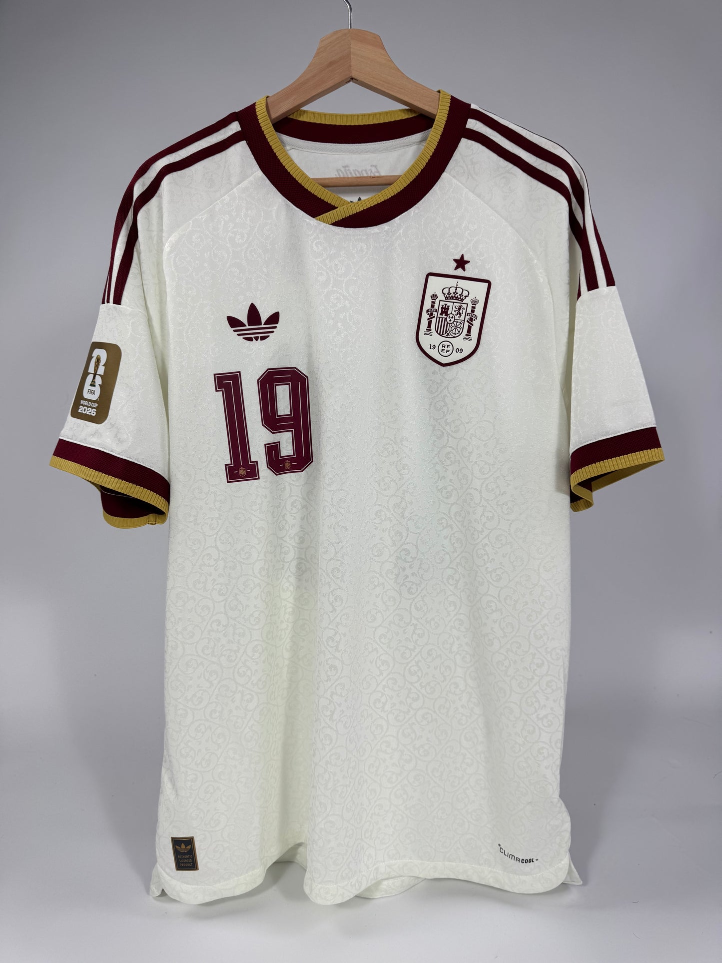 2026 ADIDAS SPAIN AWAY JERSEY LAMINE YAMAL 19 AUTHENTIC PLAYER VERSION (XL)