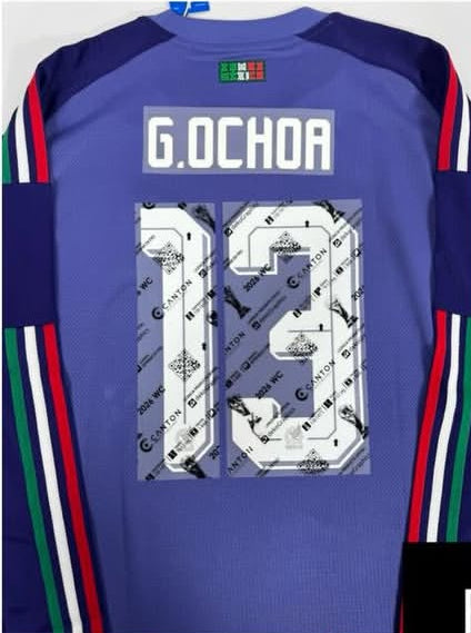 2026 MEXICO GOALKEEPER JERSEY NAME SET-OCHOA 13