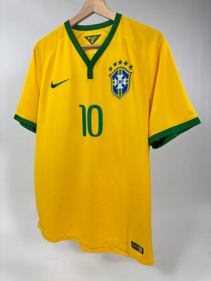 2014 NIKE BRAZIL HOME JERSEY NEYMAR JR 10-(M)