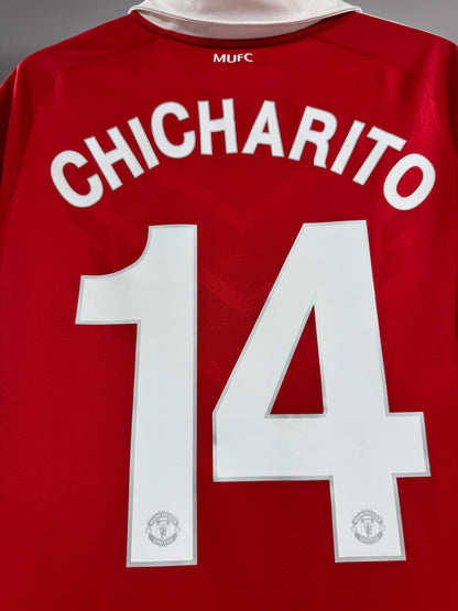 2010 NIKE MANCHESTER UNITED HOME JERSEY CHICHARITO 14 (M)