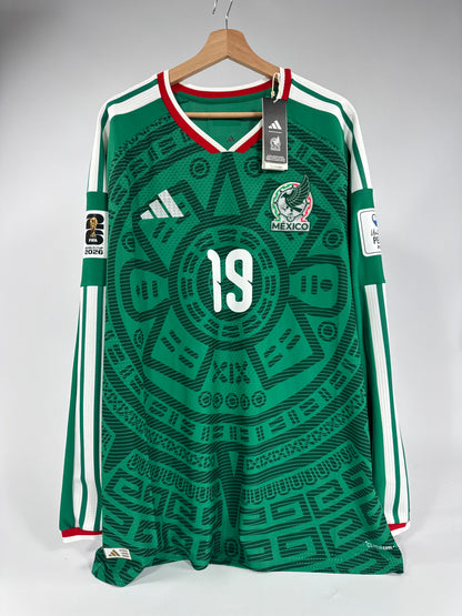2026 ADIDAS MEXICO WORLD CUP HOME JERSEY LONG SLEEVE GILBERTO MORA 19 (XL) PLAYER VERSION
