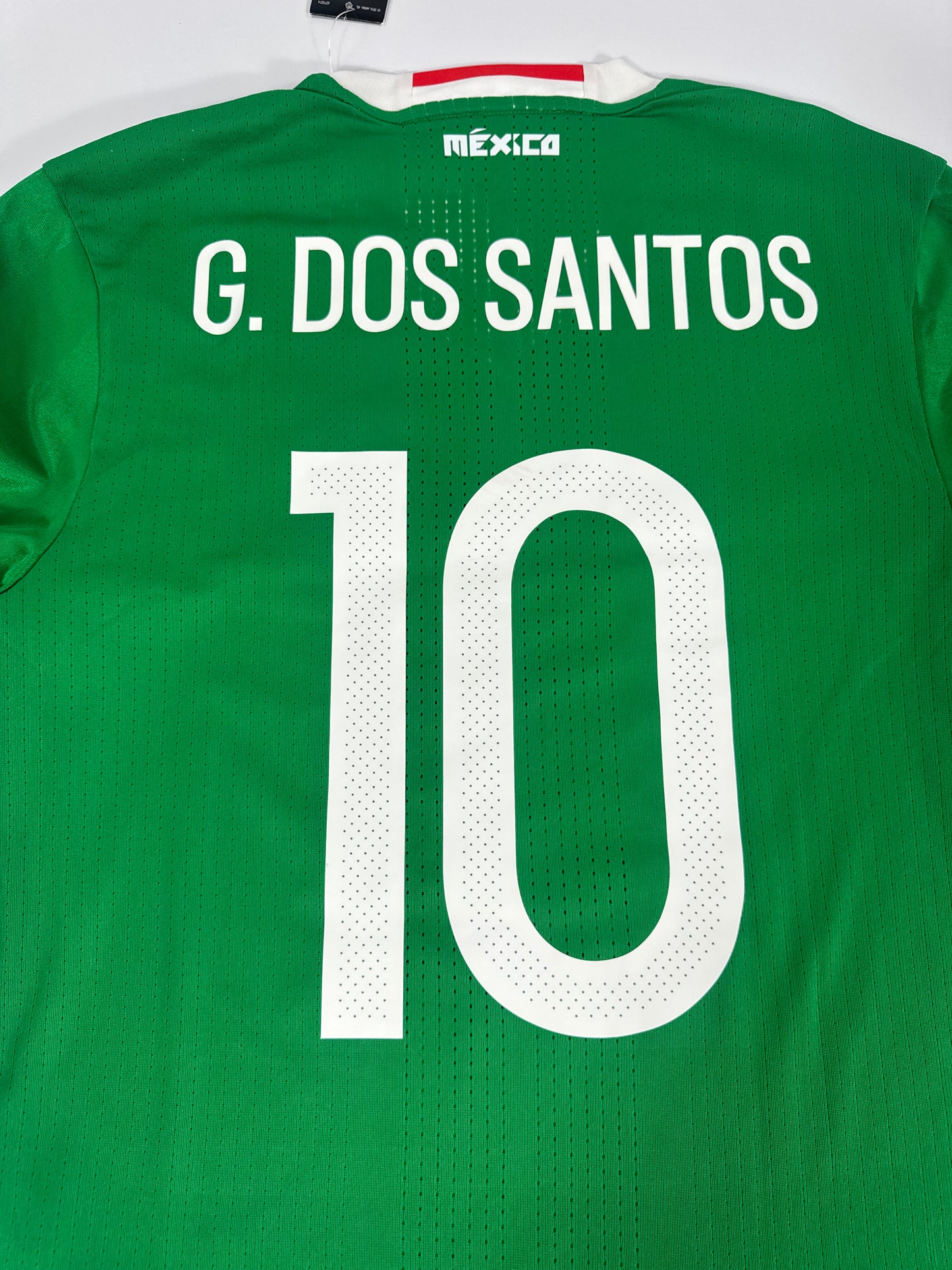 2017 ADIDAS MEXICO HOME JERSEY ADIZERO PLAYER ISSUE GIO DOS SANTOS SIZE 8 (L)