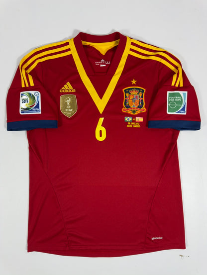 2013 ADIDAS SPAIN HOME JERSEY INIESTA 6-(L)