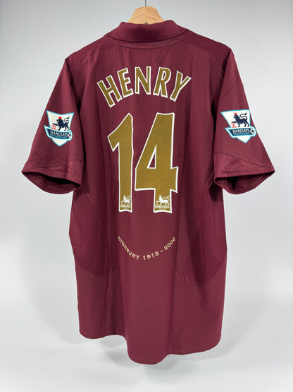2005/06 NIKE T90 ARSENAL JERSEY HENRY 14 (L)