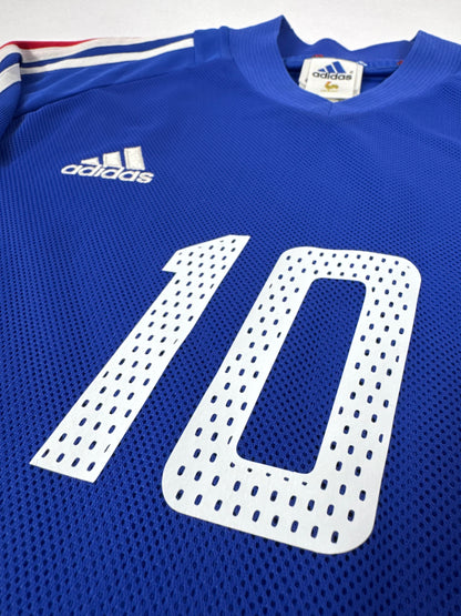 2002 ADIDAS FRANCE HOME JERSEY ZIDANE 10-(M)