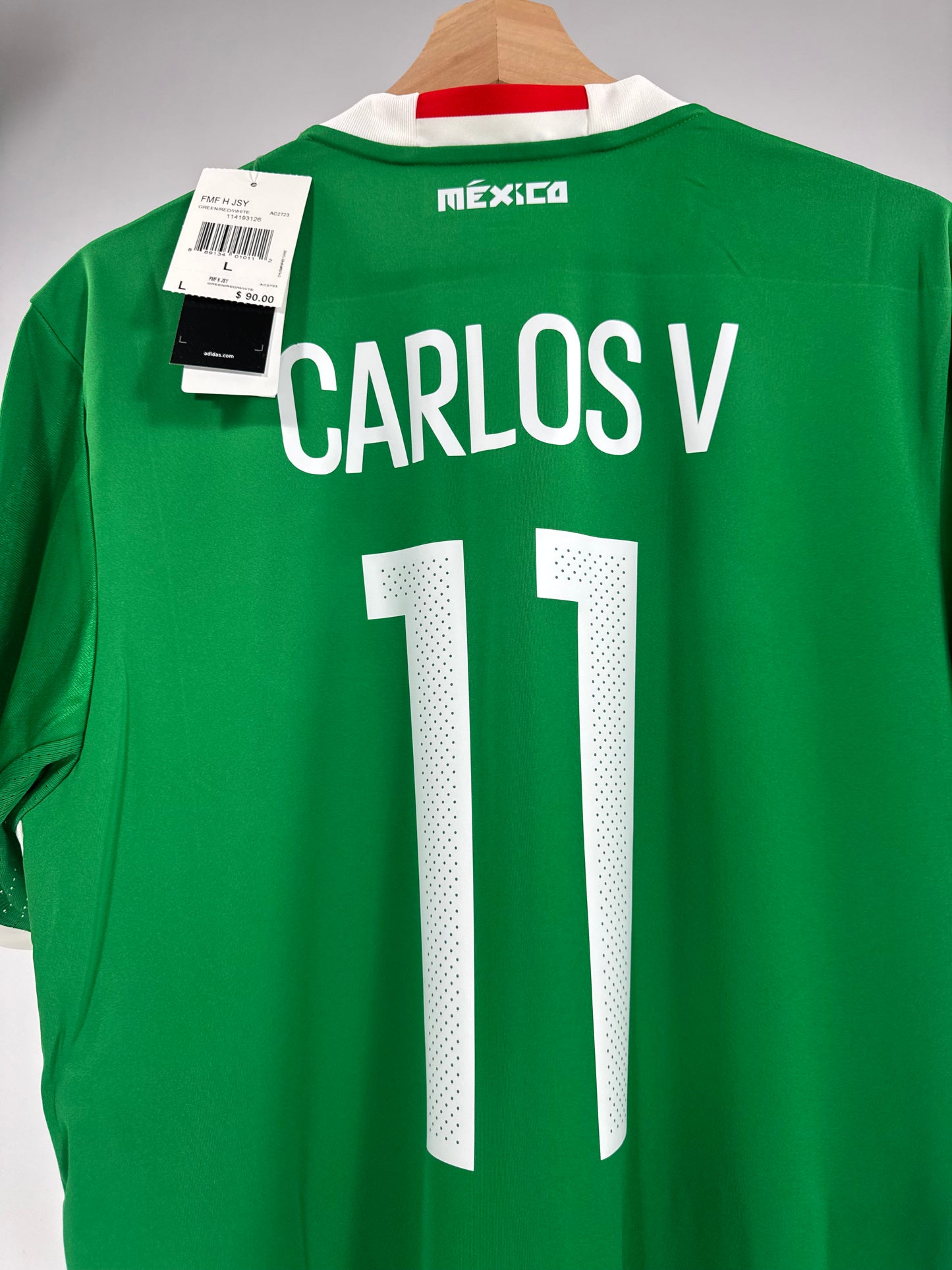 2016/17 ADIDAS MEXICO HOME JERSEY NEW WITH TAGS CARLOS VELA 11 (L)