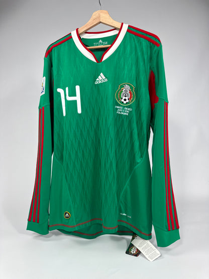 2010 ADIDAS MEXICO HOME JERSEY JAVIER HERNANDEZ 14 NEW WITH TAGS LONG SLEEVE (M)