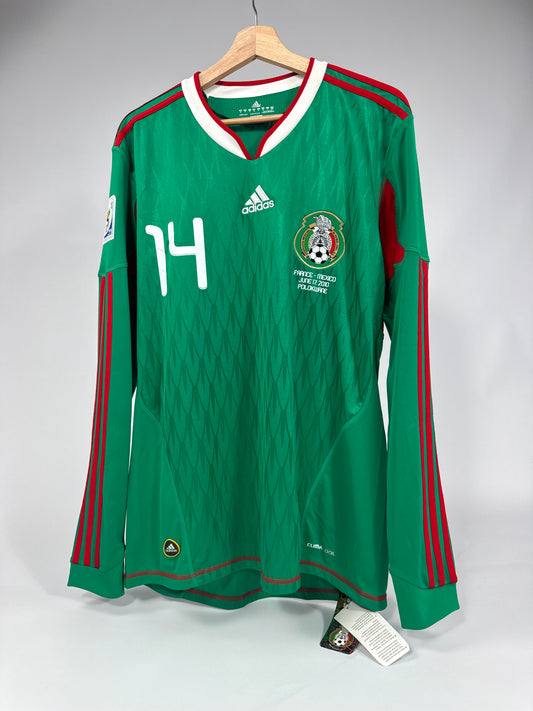 2010 ADIDAS MEXICO HOME JERSEY JAVIER HERNANDEZ 14 NEW WITH TAGS LONG SLEEVE (M)