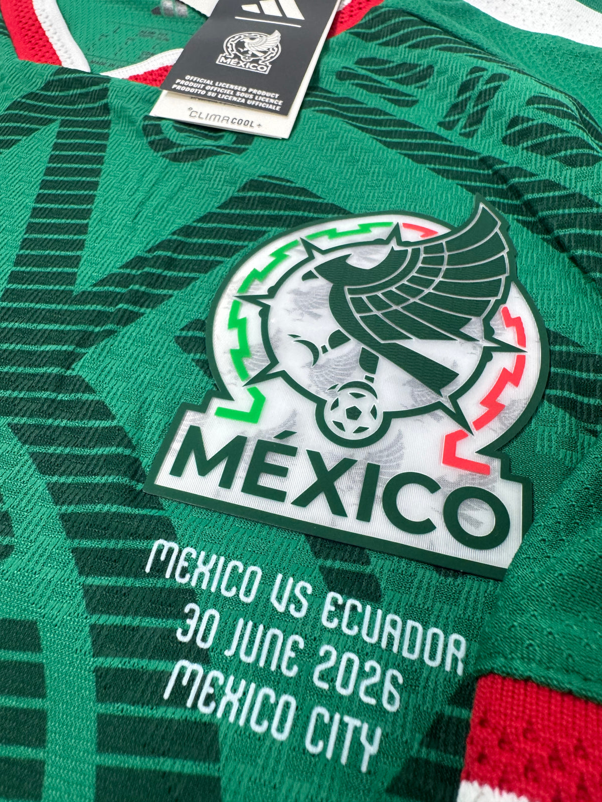 2026 ADIDAS MEXICO HOME JERSEY JULIÁN QUIÑONES 16 AUTHENTIC PLAYER VERSION (L)