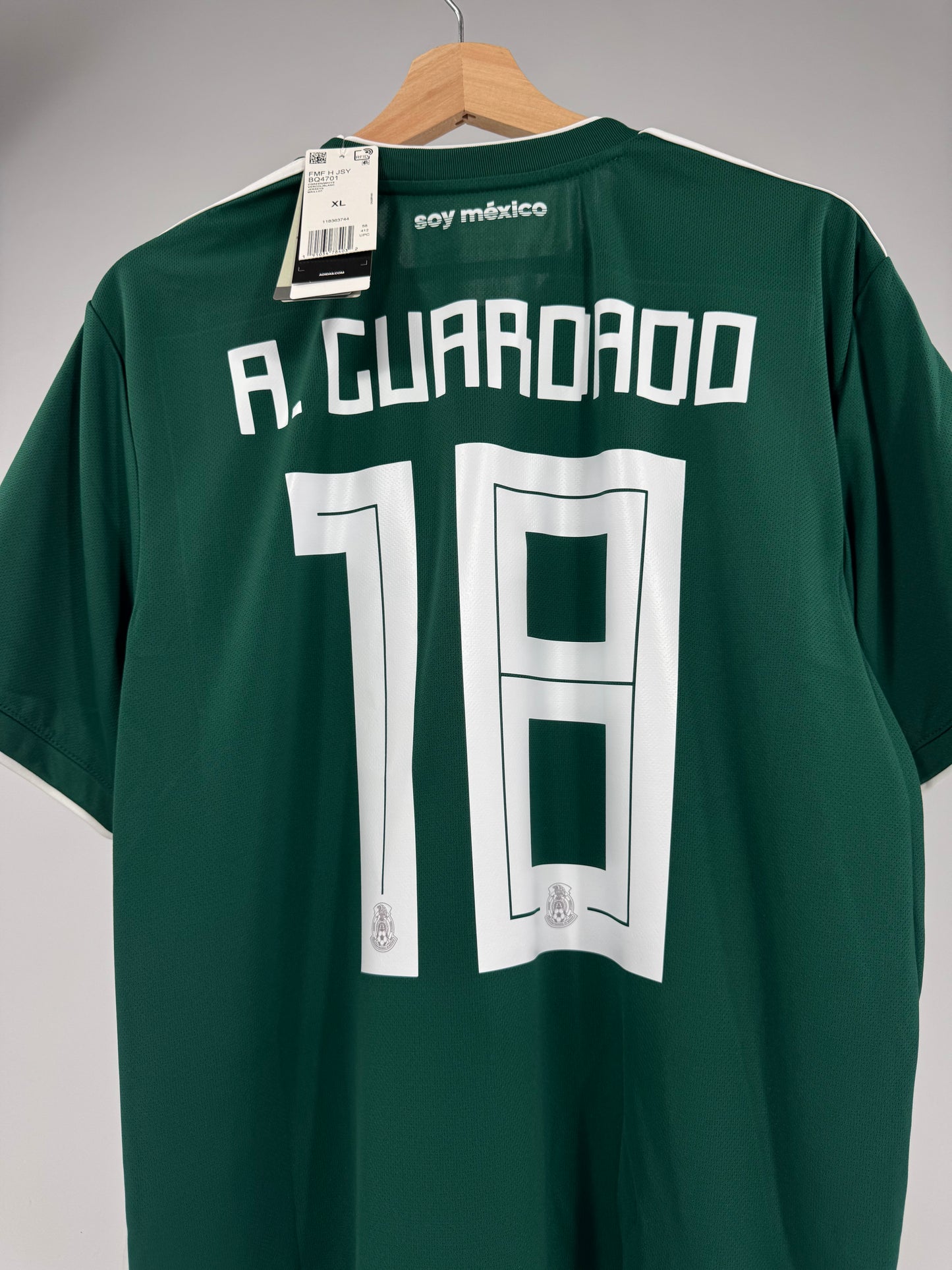 2018 ADIDAS MEXICO HOME JERSEY NEW WITH TAGS ANDRES GUARDADO 18 (XL)
