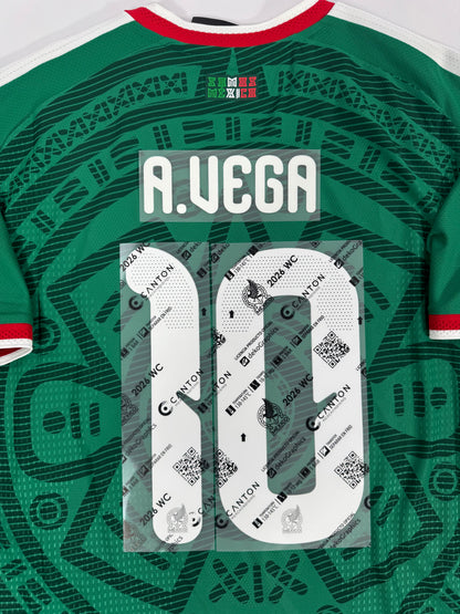 2026 OFFICIAL MEXICO WORLD CUP HOME NAME SET ALEXIS VEGA 10