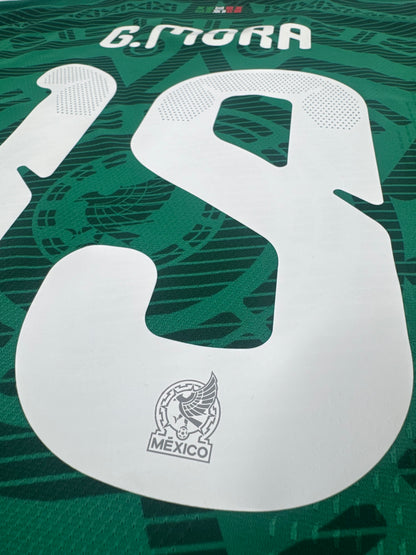2026 ADIDAS MEXICO WORLD CUP HOME JERSEY LONG SLEEVE GILBERTO MORA 19 (XL) PLAYER VERSION