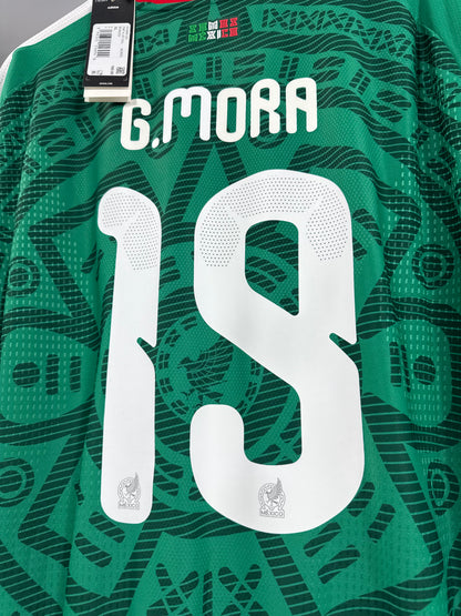 2026 ADIDAS MEXICO WORLD CUP HOME JERSEY LONG SLEEVE GILBERTO MORA 19 (XL) PLAYER VERSION