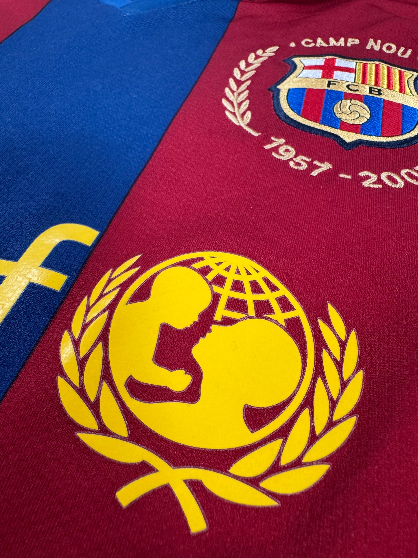 2007 NIKE FC BARCELONA HOME RONALDINHO 10 LONG SLEEVE (M)