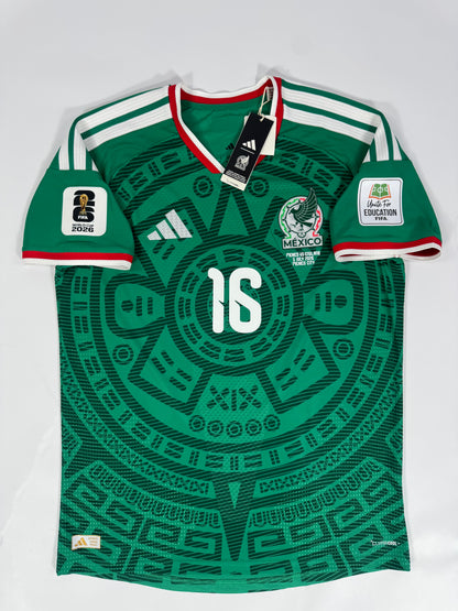 2026 ADIDAS MEXICO HOME JERSEY AUTHENTIC PLAYER VERSION QUIÑONES 16 (L) NEW WITH TAGS
