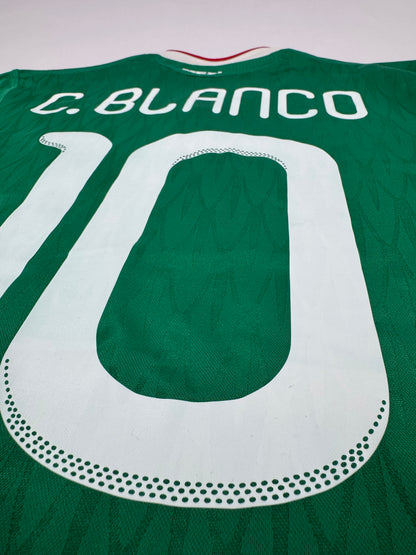 2010 ADIDAS MEXICO HOME JERSEY CUAUHTEMOC BLANCO 10-(M)