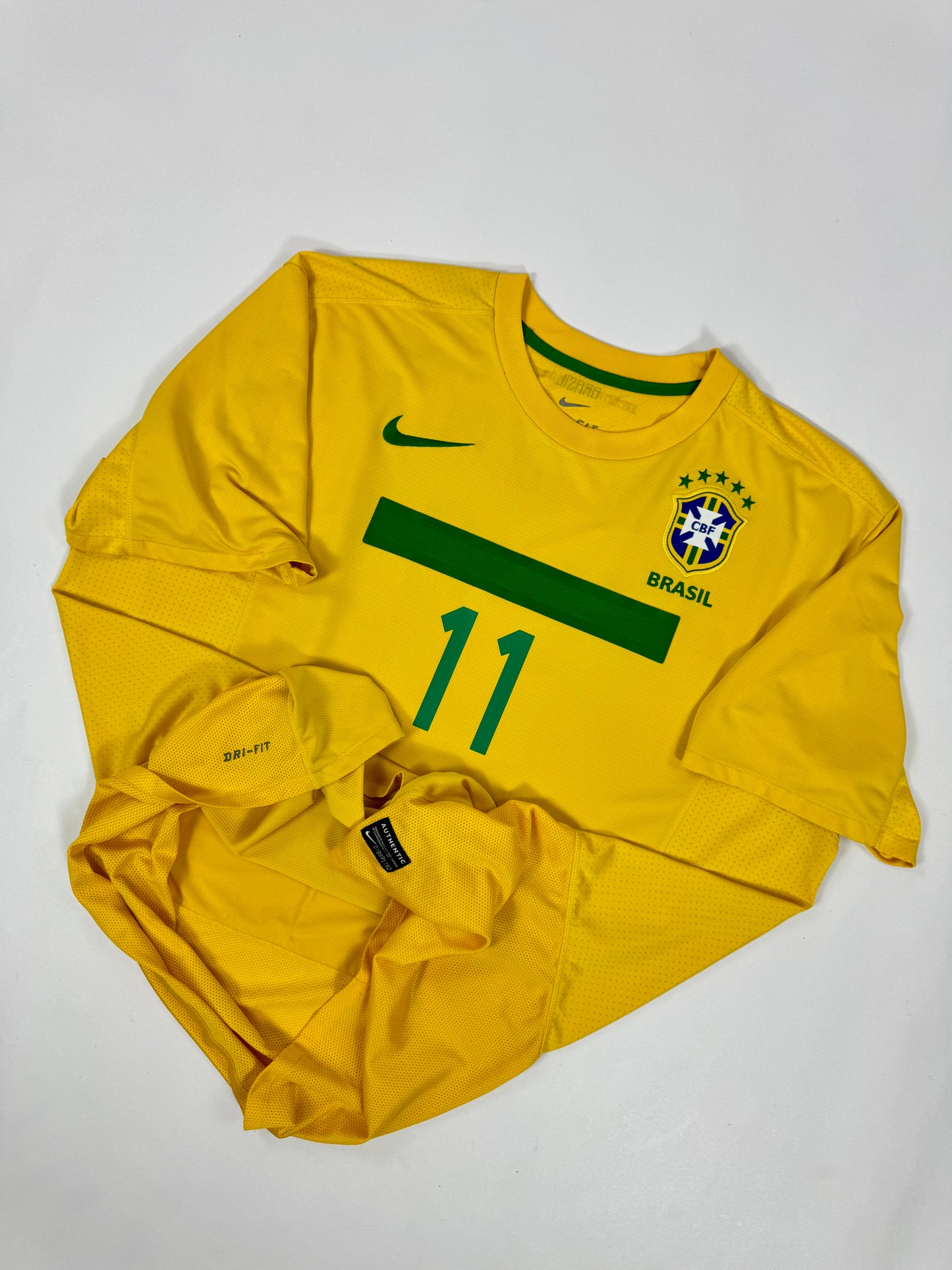 2011 NIKE BRAZIL HOME JERSEY NEYMAR 11-(XXL)