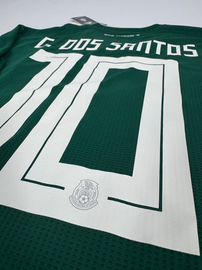 2018 ADIDAS MEXICO HOME JERSEY GIO DOS SANTOS 10 NEW WITH TAGS (L)  PLAYER VERSION