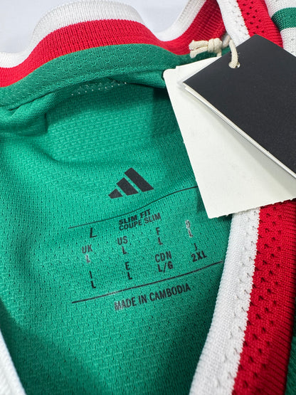2026 ADIDAS MEXICO HOME AUTHENTIC JERSEY NEW WITH TAGS ERIK LIRA 6 (L)