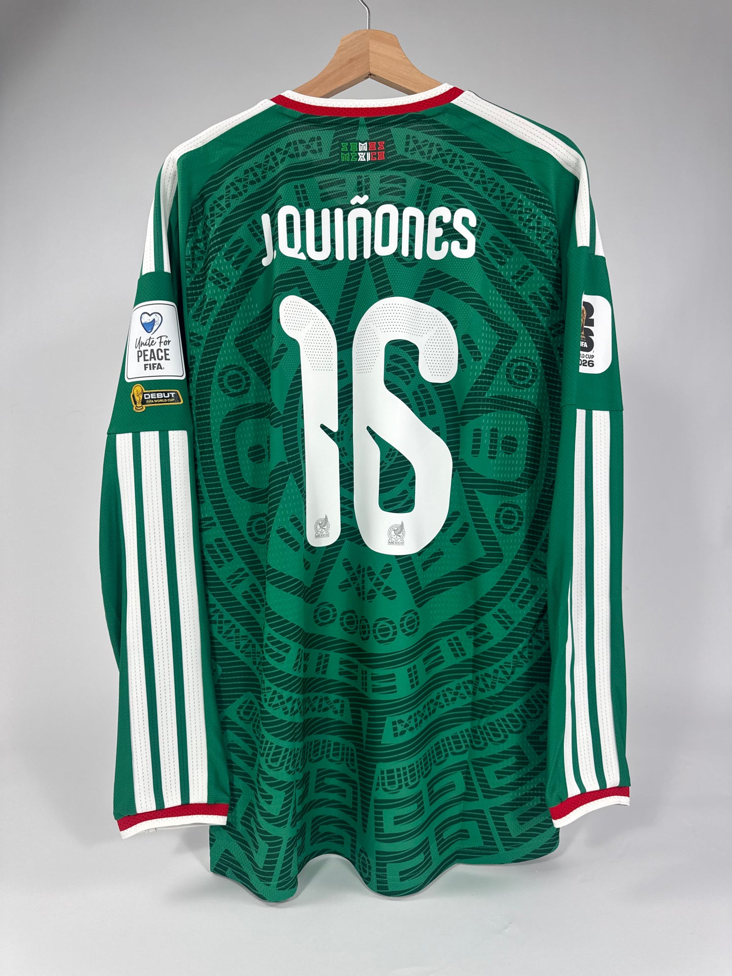 2026 ADIDAS MEXICO HOME JERSEY AUTHENTIC LONG SLEEVE PLAYER VERSION NEW WITH TAGS Julian Quiñones