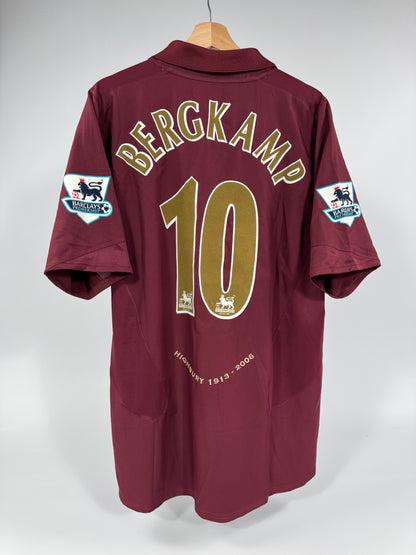 2005/06 NIKE T90 ARSENAL JERSEY BERGKAMP 10 9 (L)