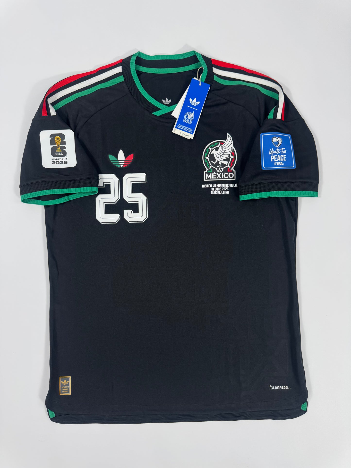 2026 ADIDAS MEXICO THIRD JERSEY AUTHENTIC PLAYER VERSION  PIOJO ALVARADO 25 (XL) NEW WITH TAGS