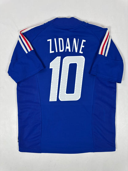 2002 ADIDAS FRANCE HOME JERSEY ZIDANE 10-(M)