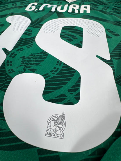2026 ADIDAS MEXICO WORLD CUP HOME JERSEY LONG SLEEVE GILBERTO MORA 19 (XL) PLAYER VERSION