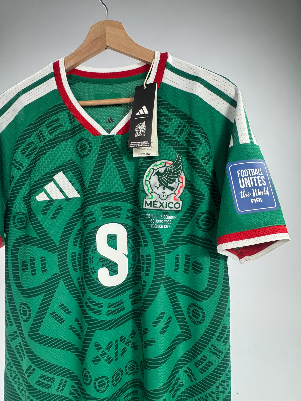 2026 ADIDAS MEXICO HOME AUTHENTIC PLAYER VERSION RAUL JIMENEZ 9 (M) NEW WITH TAGS
