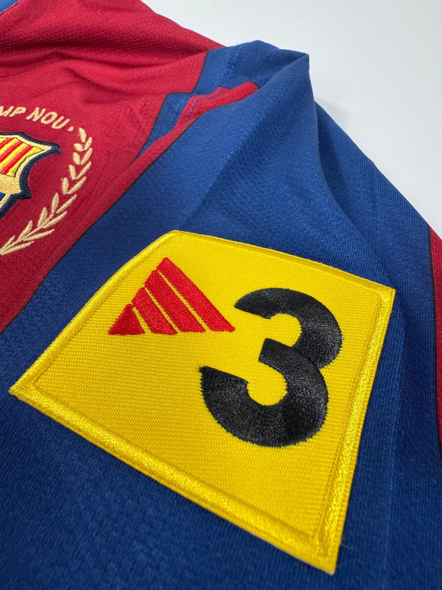 2007 NIKE FC BARCELONA HOME RONALDINHO 10 LONG SLEEVE (M)