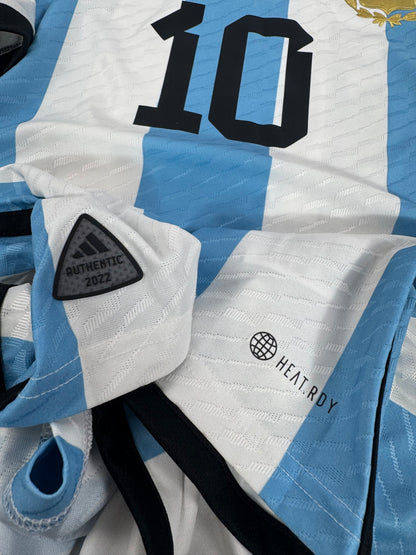 2022 ADIDAS ARGENTINA AUTHENTIC PLAYER VERSION HOME JERSEY MESSI 10 NEW WITH TAGS (L)