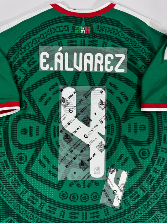 2026 OFFICIAL MEXICO WORLD CUP HOME NAME SET EDSON ALVAREZ 4