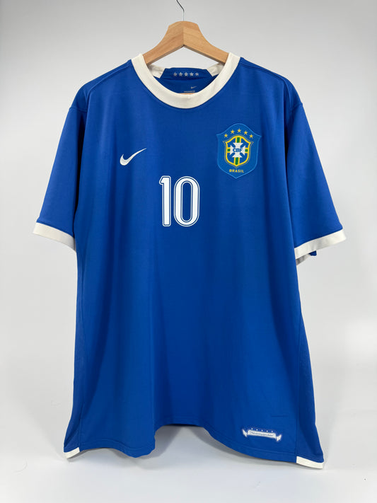 2006 NIKE BRAZIL AWAY JERSEY RONALDINHO 10 (XXL)
