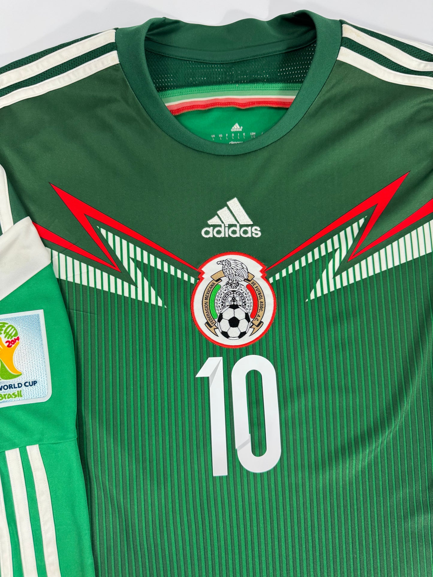 2014 ADIDAS MEXICO HOME JERSEY BGIOVANI DOS SANTOS 10 LONG SLEEVE (L)